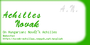 achilles novak business card